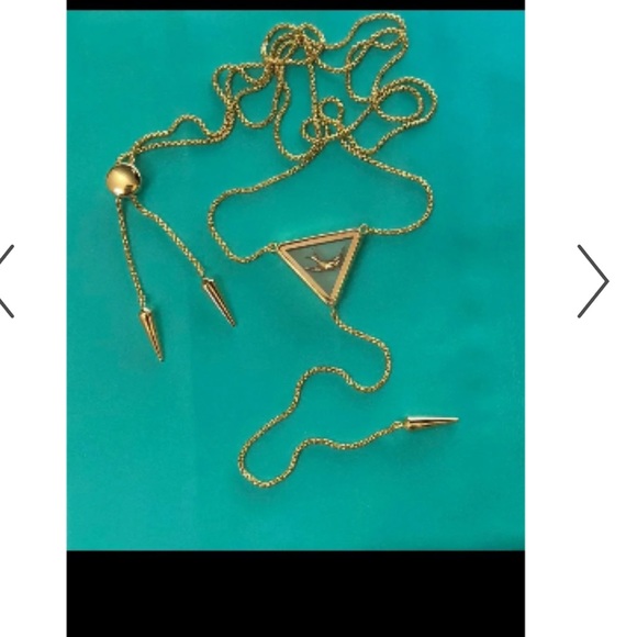 Origami Owl Gold Bolo Lariat Triangle Locket Necklace - Picture 6 of 6